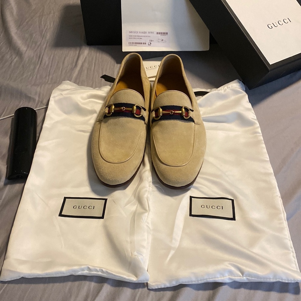 Gucci suede loafers